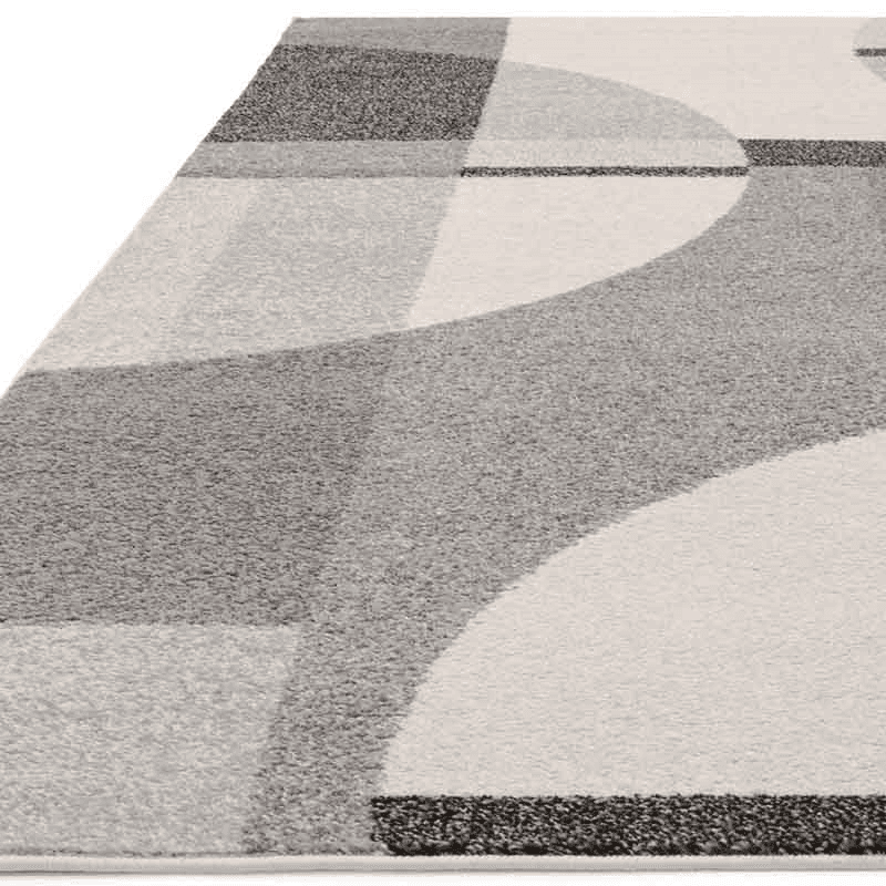 Muse Modern Art Deco Rug, 120 x 170cm, Grey