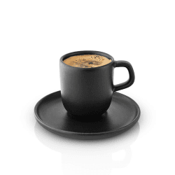 Image showing the Nordic Kitchen Espresso cup with saucer, Black product.