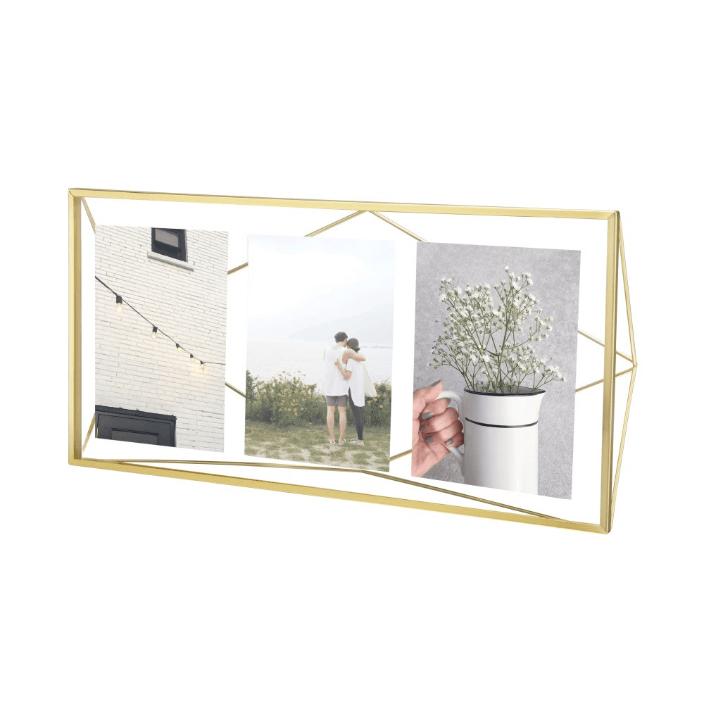 Prisma Photo frame, 48 x 23 x 8cm, Matte Brass