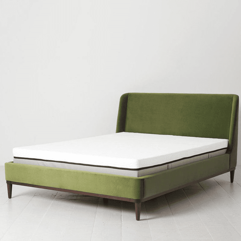 Bed 02 Velvet King Size Frame, Vine