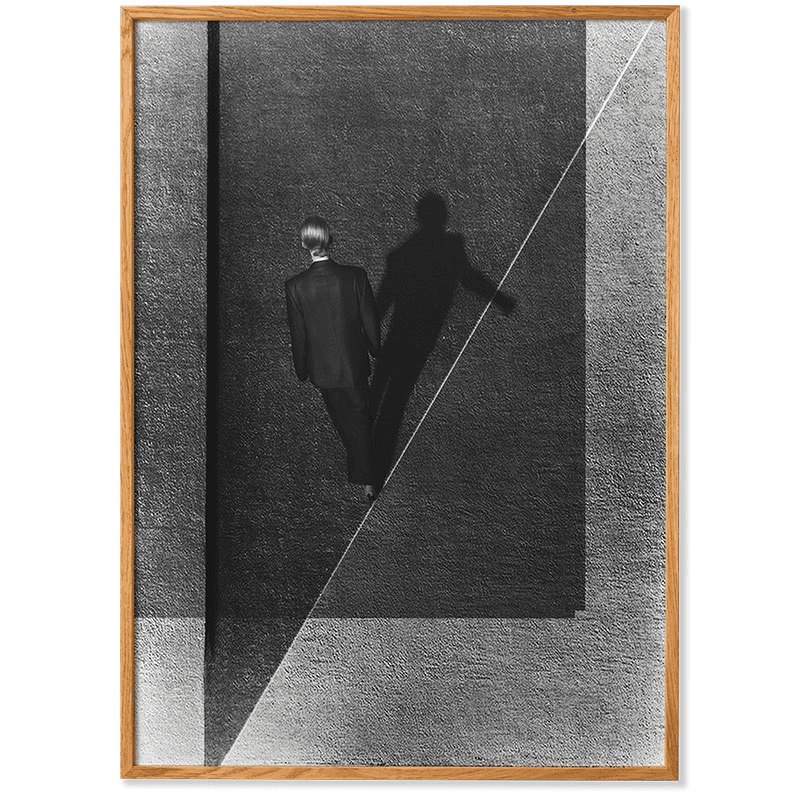 Walk The Line Framed Print, 50 x 70cm, Black