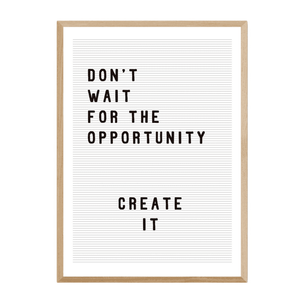 Rafael Farias, Don't Wait For the Opportunity Framed Art Print, Beige/ Natural