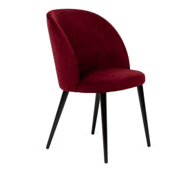 Image showing the Austen Dining Chair Plush Velvet, Burgandy product.