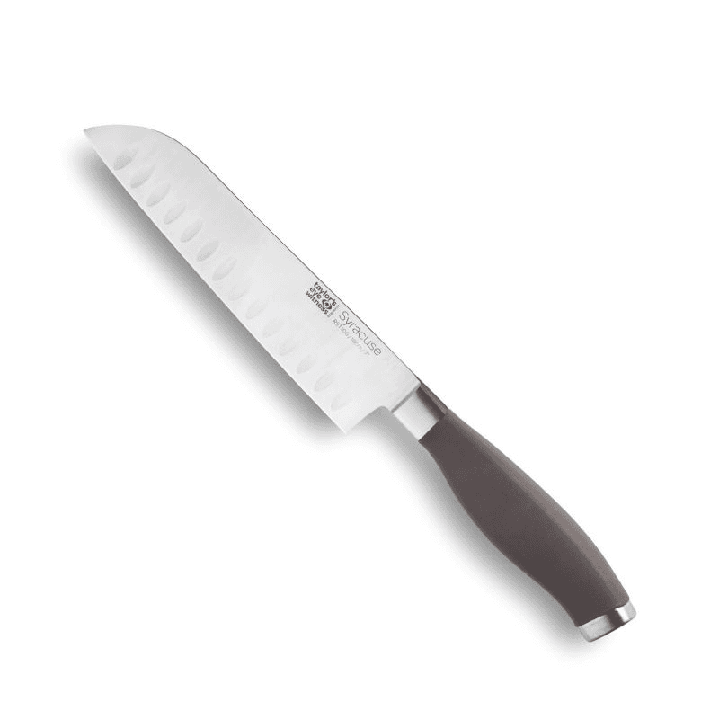 Syracuse Soft Grip Santoku Knife, 18cm, Grey