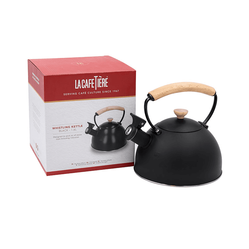 Whistling Kettle Wood Handle, 2.5L, Black