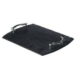 Image showing the Serving tray with antler handles, 35 x 25cm product.