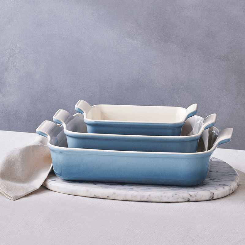 Stoneware Heritage Rectangular Dish, 32cm, Chambray