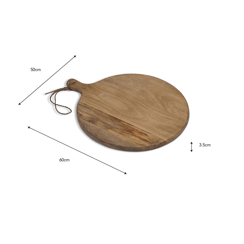 Midford Round Serving Board, D61cm, Natural
