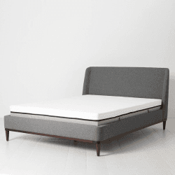 Image showing the Bed 02 Linen King Size Frame, Stone product.