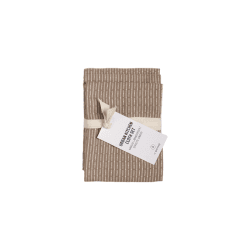 Image showing the Piqué Set of 3 Kitchen Cloths, 18 x 35cm, Clay Stone product.