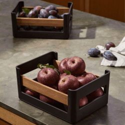 Image showing the Nordic Kitchen Pantry Crate, L26 x W18cm, Black product.