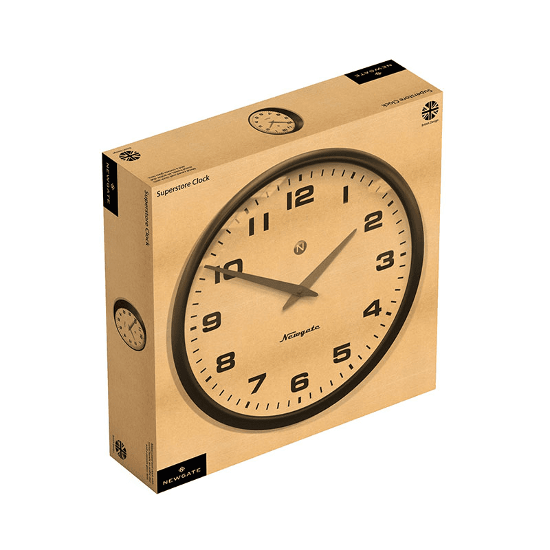 Superstore Wall Clock, 40cm, Chrome