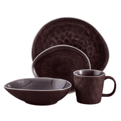 Image showing the Vie Naturelle 16 Piece Dinner Set, Aubergine product.