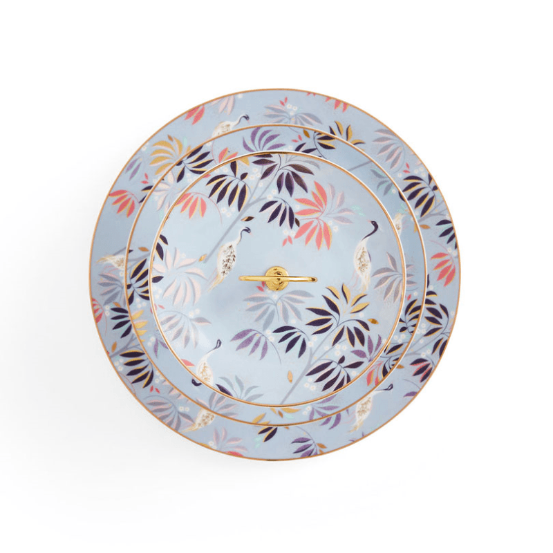 India 3 Tier Cake Stand, D10.5cm, Sky Blue