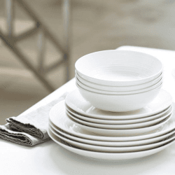 Image showing the Gordon Ramsay - Maze 12 piece dinner set, White product.