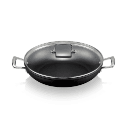 Image showing the Toughened Non-Stick Shallow casserole with glass lid, 30cm - 3.5 litre product.