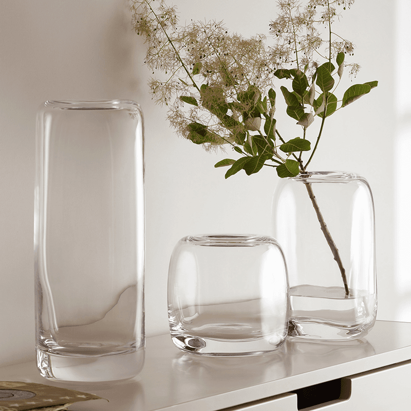 Melt Vase, H34cm, Clear