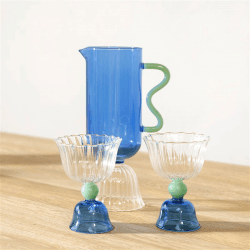 Image showing the Tulip Carafe, 700ml, blue product.