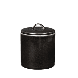 Image showing the Nordic Coal Jar with Lid, H12cm, Black product.