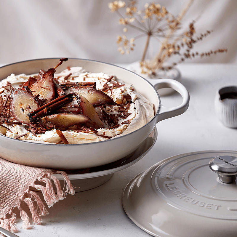 Signature Cast Iron Shallow Casserole, 26cm, Meringue