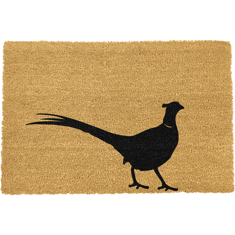 Country Home Pheasant Doormat, 90 x 60cm, Natural & Black