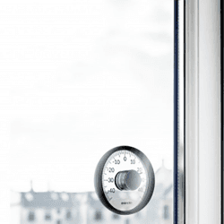 Image showing the Outdoor Window Thermometer, Black/White product.