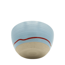Image showing the Studio Bowl, D14cm, Clear Sky & Red product.