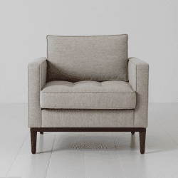 Image showing the Model 02 Linen Armchair, Pumice product.