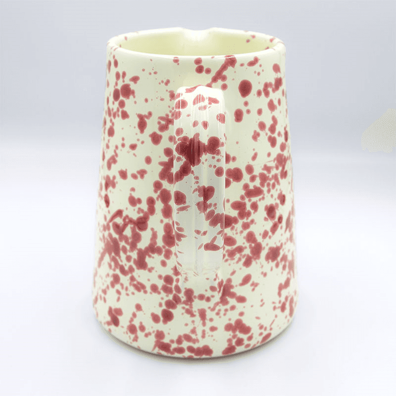 Splatter Jug, H14cm, Cranberry