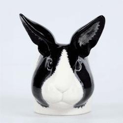 Image showing the Dutch Rabbit Egg Cup, H11cm, Black & White product.