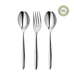 Image showing the Hidcote Bright 3 piece serving set, Stainless Steel product.