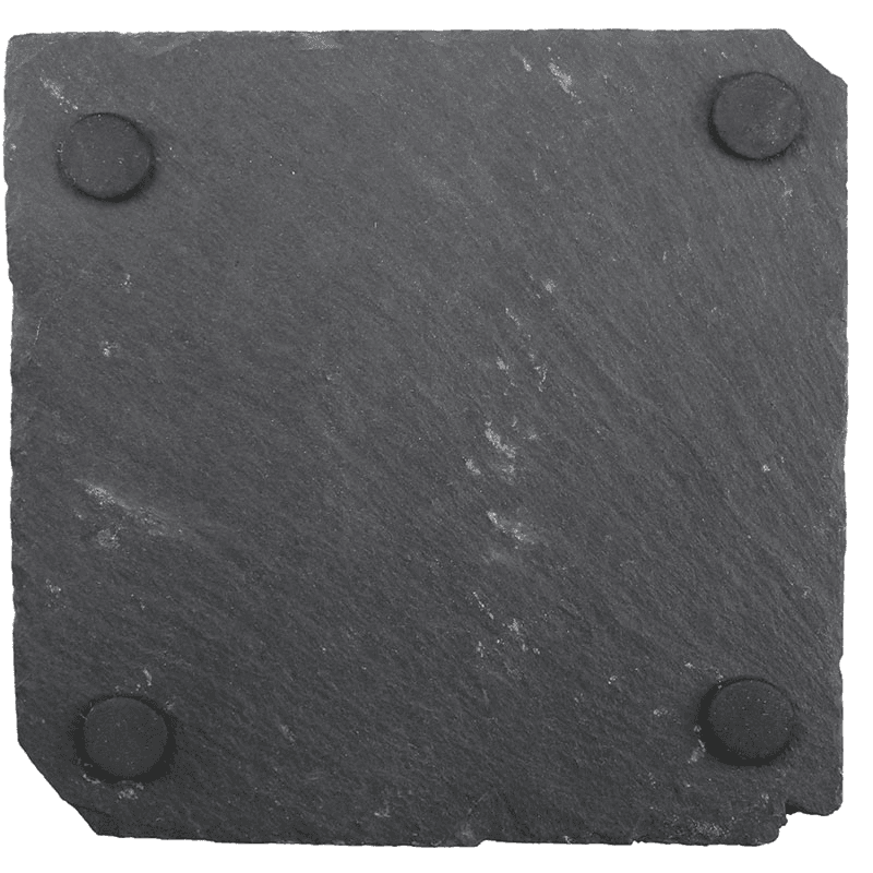 Set of 4 coasters, 10cm, slate