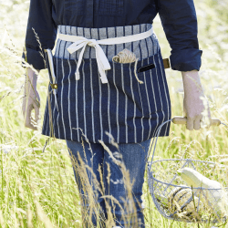 Image showing the Striped Waist Apron, Blue product.