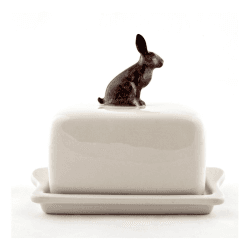 Image showing the Hare Butter dish, L11.5 x D9 x H10.9cm product.
