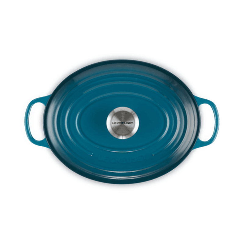 Signature Cast Iron Oval Casserole, 27cm, Deep Teal