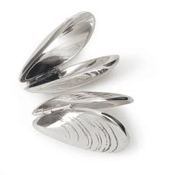 Image showing the Pair of mussel eaters, 7cm, Silver Plate product.