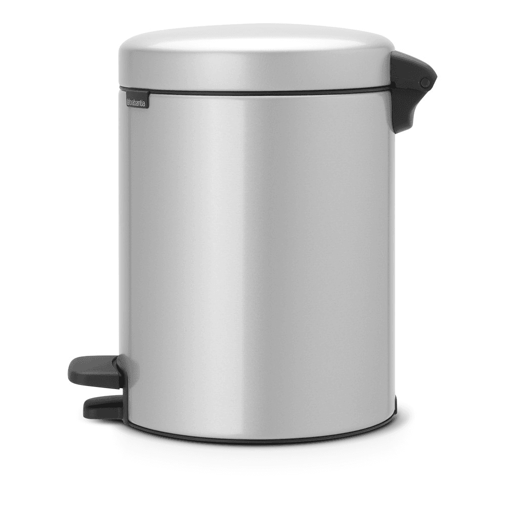 newIcon Pedal bin, 5 litre, Metallic Grey