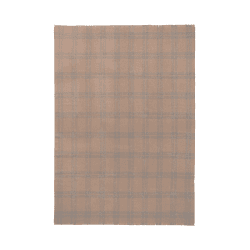 Image showing the Check Throw, H190cm x W130cm, Light Grey/Camel product.
