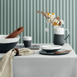 Image showing the Esrum Mug, H11cm, Ivory/Grey product.