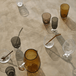 Image showing the Hammered Mouth Blown Tall Tumbler, H13.5cm, Brown product.