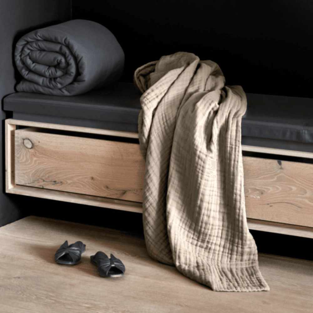 6-layer soft blanket, 201 x 140cm, Clay