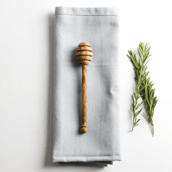 Image showing the Traditional Olive Wood Honey Drizzler - 14cm product.