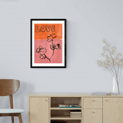 Image showing the Keren Parmley Blossom Love Print, Pink product.