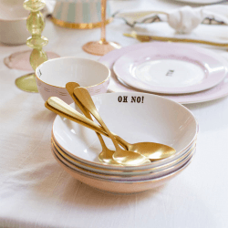 Image showing the Slogan Set of 4 Pasta Bowls, D23cm, Pastel product.
