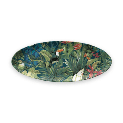 Image showing the Lush Jungle Melamine oval platter, 61 cm, Green product.