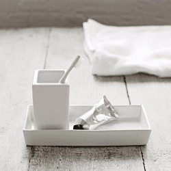 Image showing the Newcombe Tray, L24 x W10cm, White Ceramic product.