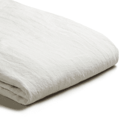 Image showing the Cotton Linen Mix Duvet Cover, Double, White product.