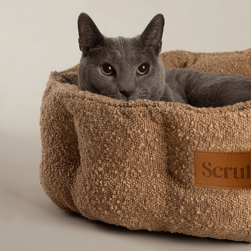Luxury Boucle Box Bed, 45cm, Desert Tan