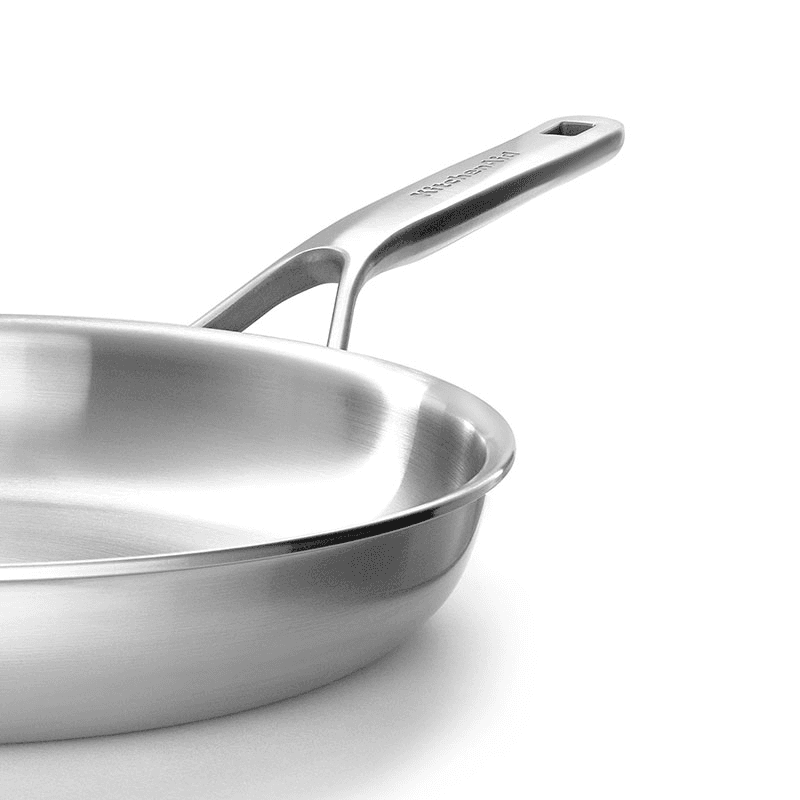 MultiPly Stainless Steel Skillet with Lid, 24cm, Silver