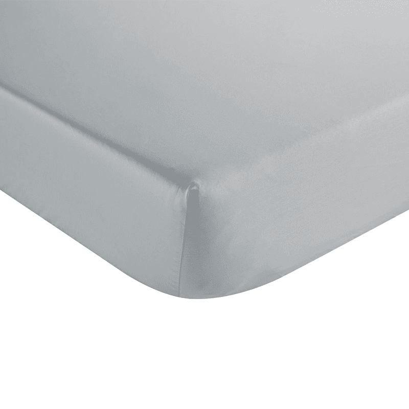 Sateen King Size Fitted Sheet, Platinum